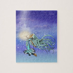 Native Amerikaans Meisje Kleurrijke Sky Legpuzzel