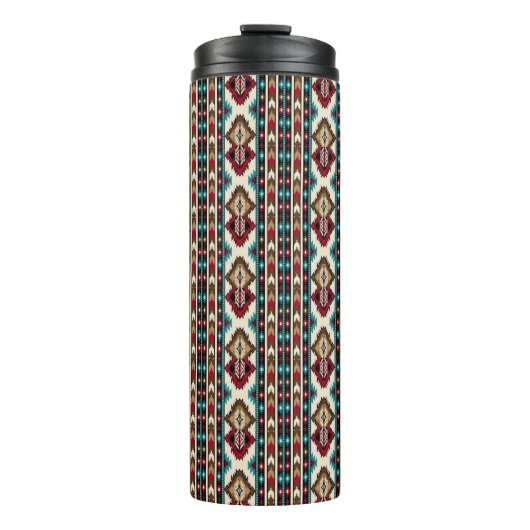 Native Amerikaans ontworpen Tumbler Thermosbeker (Voorkant)