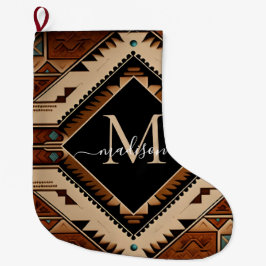 Native Amerikaans Patroon Indische cultuur Boho st Grote Kerstsok