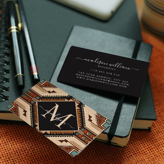 Native Amerikaans Patroon Indische cultuur Boho st Visitekaartje