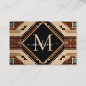 Native Amerikaans Patroon Indische cultuur Boho st Visitekaartje (Voorkant)