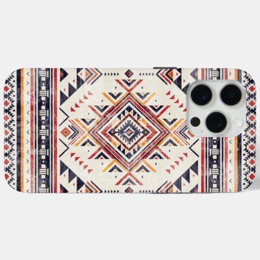 Native Amerikaans Patroon Indische Textuur Case-Mate iPhone Case (Achterkant (horizontaal))