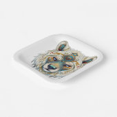 Native Amerikaans Spiritueel Wolf Papier Bord (Gebogen)