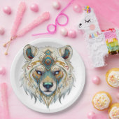 Native Amerikaans Spiritueel Wolf Papier Bord (Feest)