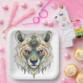 Native Amerikaans Spiritueel Wolf Papier Bord (Feest)