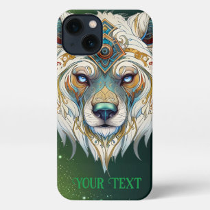Native Amerikaans Spiritueel Wolf Papier Bord iPhone 13 Hoesje