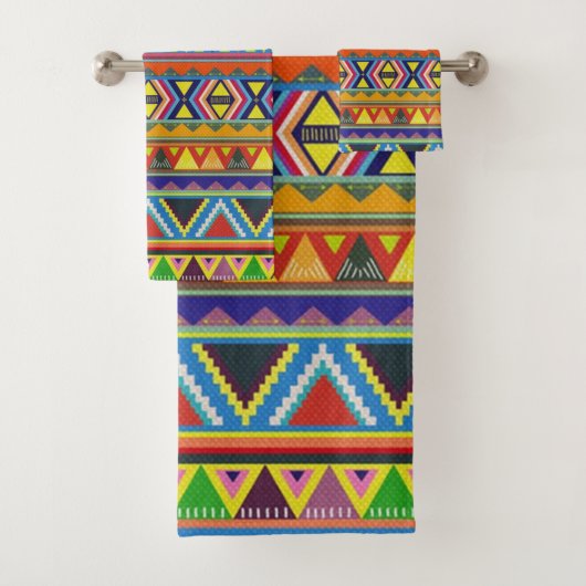 Native Amerikaans Zuidwest Kleurrijk Decoratief Bad Handdoek (Insitu)