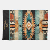 Native Amerikaans zuidwestelijk ontwerp gepersonal Theedoek (Horizontaal)