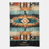 Native Amerikaans zuidwestelijk ontwerp gepersonal Theedoek (Verticaal)