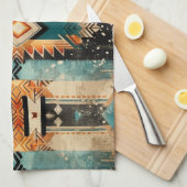 Native Amerikaans zuidwestelijk ontwerp gepersonal Theedoek (Quarter Fold)