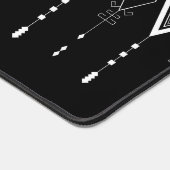 Native Amerikaans zwart-wit patroon Bureaumat (Hoek)