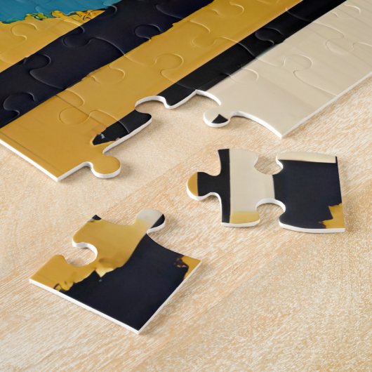 Native Amerikaanse Abstracte Tribute 01 Legpuzzel (Zijkant)