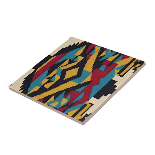 Native Amerikaanse Abstracte Tribute 01 Tegeltje (Zijkant)