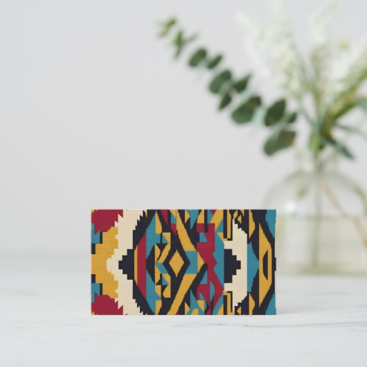 Native Amerikaanse Abstracte Tribute 01 Visitekaartje (Staand voorkant)