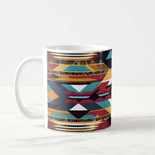 Native Amerikaanse Abstracte Tribute 02 Koffiemok (Links)