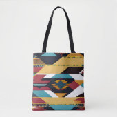 Native Amerikaanse Abstracte Tribute 02 Tote Bag (Voorkant)