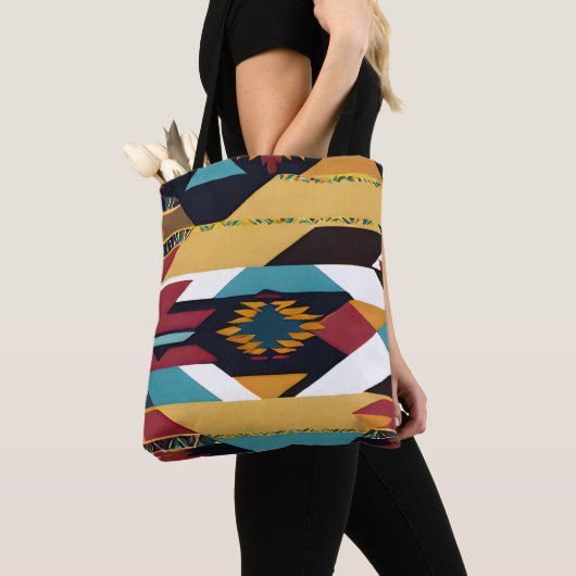 Native Amerikaanse Abstracte Tribute 02 Tote Bag (Dichtbij)