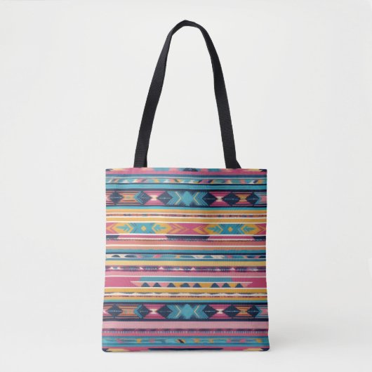 Native Amerikaanse Abstracte Tribute S13 Tote Bag (Voorkant)