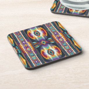 Native Amerikaanse Abstracte Tribute S4 Bier Onderzetter