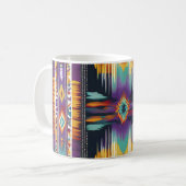 Native Amerikaanse Abstracte Tribute S4 Koffiemok (Voorkant links)