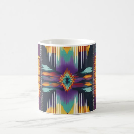 Native Amerikaanse Abstracte Tribute S4 Koffiemok (Center)