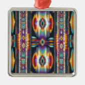Native Amerikaanse Abstracte Tribute S4 Metalen Ornament (Voorkant)