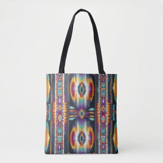 Native Amerikaanse Abstracte Tribute S4 Tote Bag (Voorkant)
