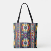 Native Amerikaanse Abstracte Tribute S4 Tote Bag (Achterkant)