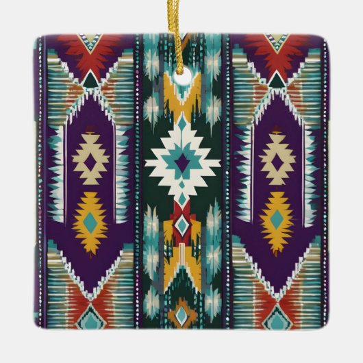 Native Amerikaanse Abstracte Tribute S9 Keramisch Ornament (Voorkant)