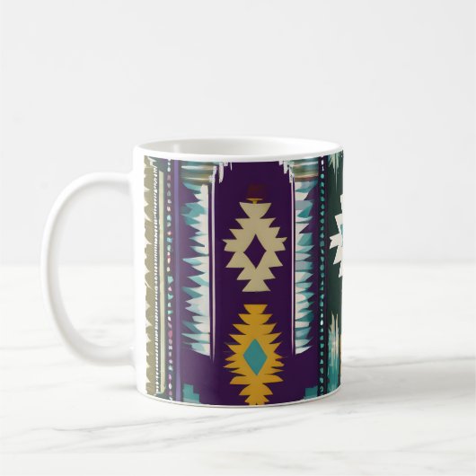 Native Amerikaanse Abstracte Tribute S9 Koffiemok (Links)