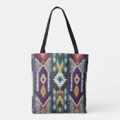 Native Amerikaanse Abstracte Tribute S9 Tote Bag (Achterkant)
