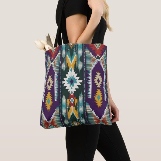 Native Amerikaanse Abstracte Tribute S9 Tote Bag (Dichtbij)
