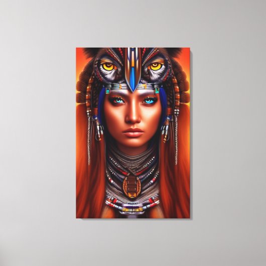 Native Amerikaanse Apache Canvas Print (Voorkant)