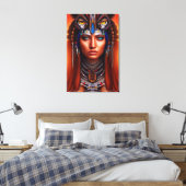 Native Amerikaanse Apache Canvas Print (Insitu (Slaapkamer))