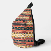 Native Amerikaanse Boho Cultuur Tribal geometrisch Sling Bag (Rechterhoek)