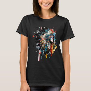 Native Amerikaanse Dreamcatcher Indisch Ontwerp 22 T-shirt