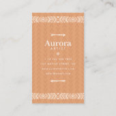 Native Amerikaanse Hut Indiase stijl Boho Monogram Contactkaartje (Achterkant)