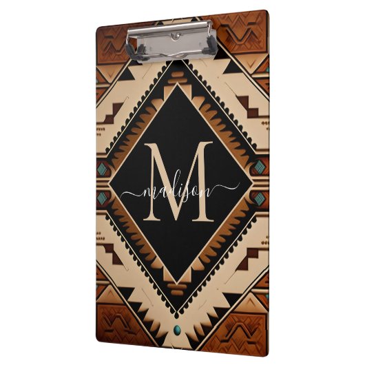 Native Amerikaanse Indiase cultuur Boho stijl mono Klembord (Links)