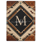 Native Amerikaanse Indiase cultuur Boho stijl mono Klembord (Achterkant)