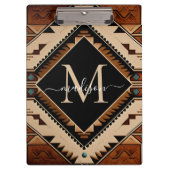 Native Amerikaanse Indiase cultuur Boho stijl mono Klembord (Voorkant)
