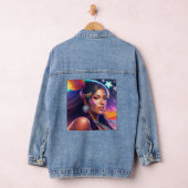 NATIVE AMERIKAANSE INDIASE VROUW Denim jean jas Denim Jacket (Hangar)