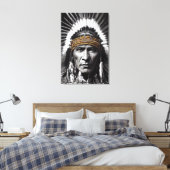 Native Amerikaanse Iroquois Canvas Print (Insitu (Slaapkamer))