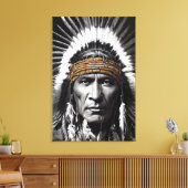 Native Amerikaanse Iroquois Canvas Print (Insitu (Woonkamer))