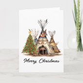 Native Amerikaanse Kerst Kaart (Voorkant)