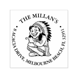 Native Amerikaanse lachende thema zelfinkkend stem Zelfinktende Stempel