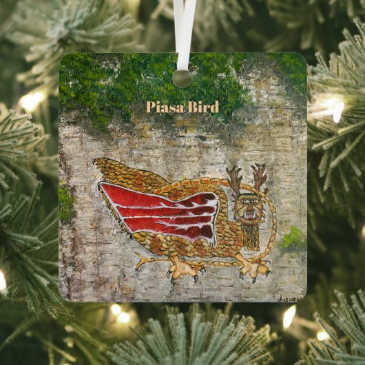 Native Amerikaanse legende Piasa-vogel Metalen Ornament (Insitu)