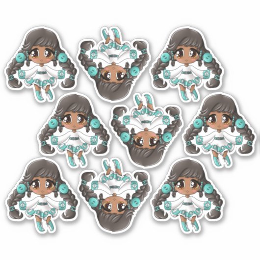 Native Amerikaanse meisjes Sticker (Voorkant)