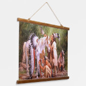 Native Amerikaanse muur hangende wandtapijt Hangend Wandkleed (Gebogen)