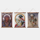 Native Amerikaanse muur hangende wandtapijt set va Hangend Wandkleed (Driedubbel)