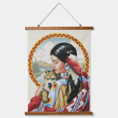 Native Amerikaanse muur hangende wandtapijt set va Hangend Wandkleed (Voorkant 2)